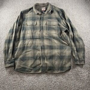 5.11 Tactical‎ Shirt Mens XXL Green Flannel Button Down Outdoors Casual Classic
